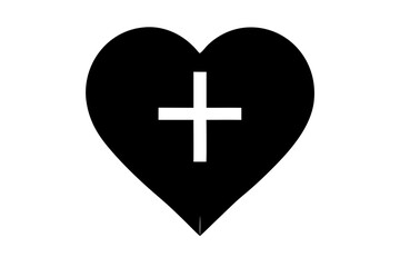 Obraz premium cross with heart