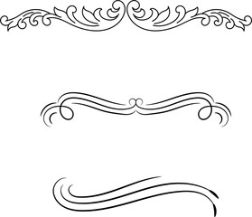Floral decorative ornament. Vector illustration isolated on white background