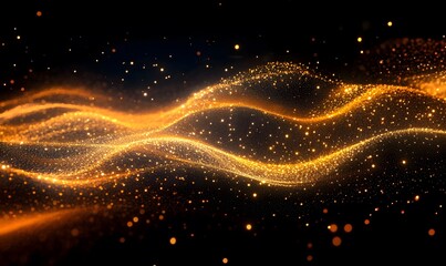 Abstract Glowing Particles Forming Shapes Dynamic And Futuristic, Generative Ai