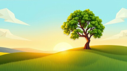 sunset over wheat field