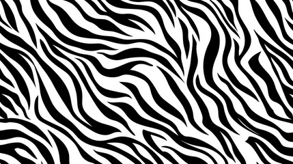 explore seamless zebra stripes pattern with abstract black and white texture for stylish animal print background and fashion design elements in digital vector art illustration