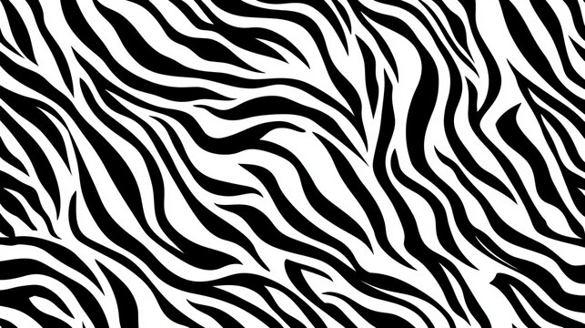 explore seamless zebra stripes pattern with abstract black and white texture for stylish animal print background and fashion design elements in digital vector art illustration