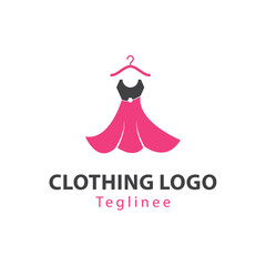 Clothing Brand logo design, Women fashion logo, Beauty logo, vector, abstract beauty women's dress fashion logo design illustration
