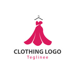 Clothing Brand logo design, Women fashion logo, Beauty logo, vector, abstract beauty women's dress fashion logo design illustration
