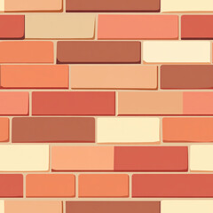 Obraz premium Patterned red brick illustration in flat design, side view