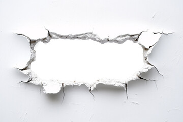 Transparent hole in the wall - a rectangular hole in a drywall sheet.