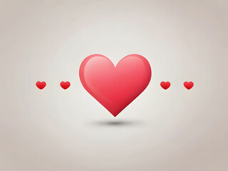 A modern and minimalist classic heart symbol love emoji with a sleek and simple design for Valentine's Day.