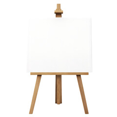 Blank Wooden Easel White Canvas Art Studio Display Mockup Template image craft clean frame design   