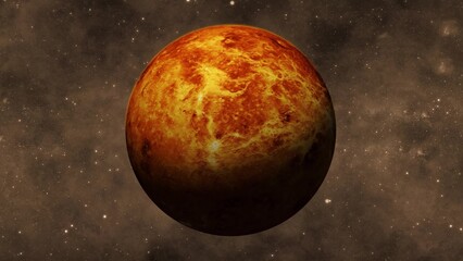 3d Venus surface planet zoom out the galaxy