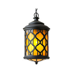 Islamic Ramadan Kareem celebration lantern isolated on a transparent background.