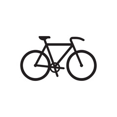 vector of black silhouette of bicycle 