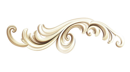 Fototapeta premium Elegant wave divider for sections transparent background