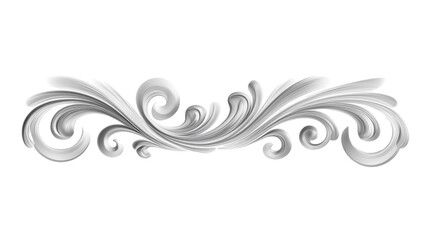Fototapeta premium Elegant wave divider for sections transparent background