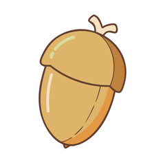 acorn vector icon, acorn vector illustration - simple illustration of acorn, perfect for logos and iconsacorn