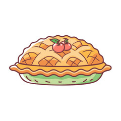 apple pie vector icon, apple pie vector illustration - simple illustration of apple pie, perfect for logos and iconsapple pie