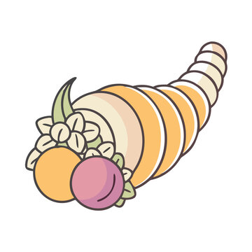 recommend clip art: cornucopia horn of plenty vector icon, cornucopia horn of plenty vector illustration - simple illustration of cornucopia horn of plenty, perfect for logos and iconscornucopia horn of plenty