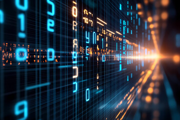 Naklejka premium A shield symbolizing protection and security, presented in a modern digital style on a dark background