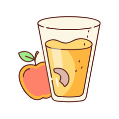 glass of apple cider vector icon, glass of apple cider vector illustration - simple illustration of glass of apple cider, perfect for logos and iconsglass of apple cider