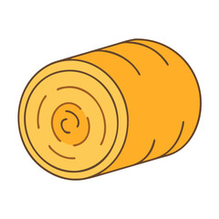 hay bale vector icon, hay bale vector illustration - simple illustration of hay bale, perfect for logos and iconshay bale