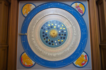 old astronomic clock in cathedral of Lubeck, Germany