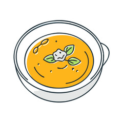 pumpkin soup vector icon, pumpkin soup vector illustration - simple illustration of pumpkin soup, perfect for logos and iconspumpkin soup