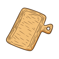rustic wooden cutting board vector icon, rustic wooden cutting board vector illustration - simple illustration of rustic wooden cutting board, perfect for logos and iconsrustic wooden cutting board