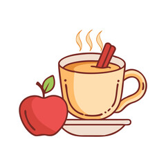 warm apple cider vector icon, warm apple cider vector illustration - simple illustration of warm apple cider, perfect for logos and iconswarm apple cider