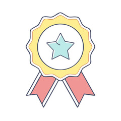 award ribbon vector icon, award ribbon vector illustration - simple illustration of award ribbon, perfect for logos and iconsaward ribbon