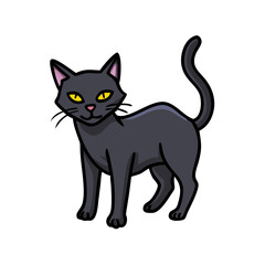 black cat vector icon, black cat vector illustration - simple illustration of black cat, perfect for logos and icons black cat