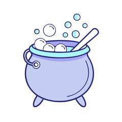 cauldron bubbles vector icon, cauldron bubbles vector illustration - simple illustration of cauldron bubbles, perfect for logos and icons cauldron bubbles