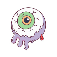 creepy eye vector icon, creepy eye vector illustration - simple illustration of creepy eye, perfect for logos and icons creepy eye