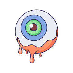 creepy eye vector icon, creepy eye vector illustration - simple illustration of creepy eye, perfect for logos and icons creepy eye