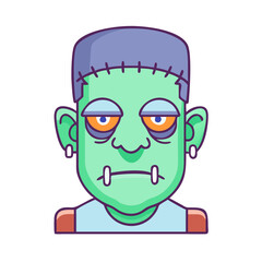 frankenstein s monster vector icon, frankenstein s monster vector illustration - simple illustration of frankenstein s monster, perfect for logos and icons frankenstein s monster