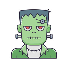 frankenstein s monster vector icon, frankenstein s monster vector illustration - simple illustration of frankenstein s monster, perfect for logos and icons frankenstein s monster