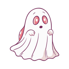 ghost in a sheet vector icon, ghost in a sheet vector illustration - simple illustration of ghost in a sheet, perfect for logos and icons ghost in a sheet