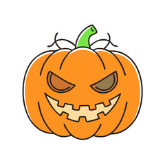 jack o lantern vector icon, jack o lantern vector illustration - simple illustration of jack o lantern, perfect for logos and icons jack o lantern