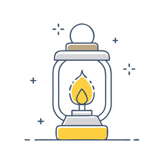 lantern with eerie glow vector icon, lantern with eerie glow vector illustration - simple illustration of lantern with eerie glow, perfect for logos and icons lantern with eerie glow