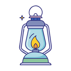 lantern with eerie glow vector icon, lantern with eerie glow vector illustration - simple illustration of lantern with eerie glow, perfect for logos and icons lantern with eerie glow
