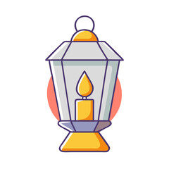 lantern with eerie glow vector icon, lantern with eerie glow vector illustration - simple illustration of lantern with eerie glow, perfect for logos and icons lantern with eerie glow