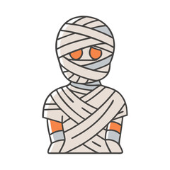 mummy vector icon, mummy vector illustration - simple illustration of mummy, perfect for logos and icons mummy