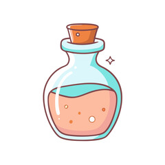 potion bottle vector icon, potion bottle vector illustration - simple illustration of potion bottle, perfect for logos and icons potion bottle