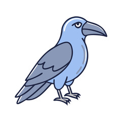 raven vector icon, raven vector illustration - simple illustration of raven, perfect for logos and icons raven