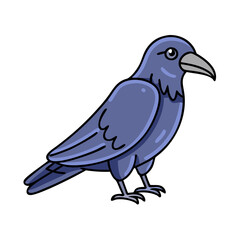 raven vector icon, raven vector illustration - simple illustration of raven, perfect for logos and icons raven