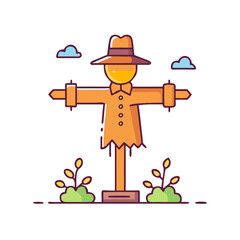 scarecrow vector icon, scarecrow vector illustration - simple illustration of scarecrow, perfect for logos and icons scarecrow