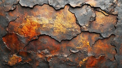 Cracked and Weathered Metal Surface Texture
