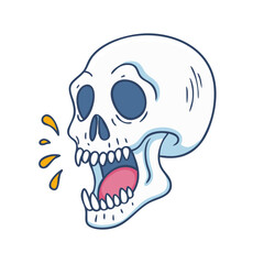 screaming skull vector icon, screaming skull vector illustration - simple illustration of screaming skull, perfect for logos and icons screaming skull