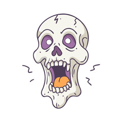 screaming skull vector icon, screaming skull vector illustration - simple illustration of screaming skull, perfect for logos and icons screaming skull