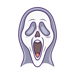 scream mask vector icon, scream mask vector illustration - simple illustration of scream mask, perfect for logos and icons scream mask