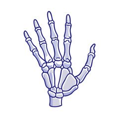 skeleton hand vector icon, skeleton hand vector illustration - simple illustration of skeleton hand, perfect for logos and icons skeleton hand