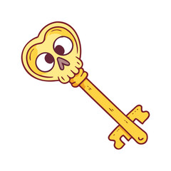 skeleton key vector icon, skeleton key vector illustration - simple illustration of skeleton key, perfect for logos and icons skeleton key